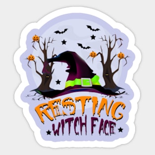 Resting witch face Halloween Sticker